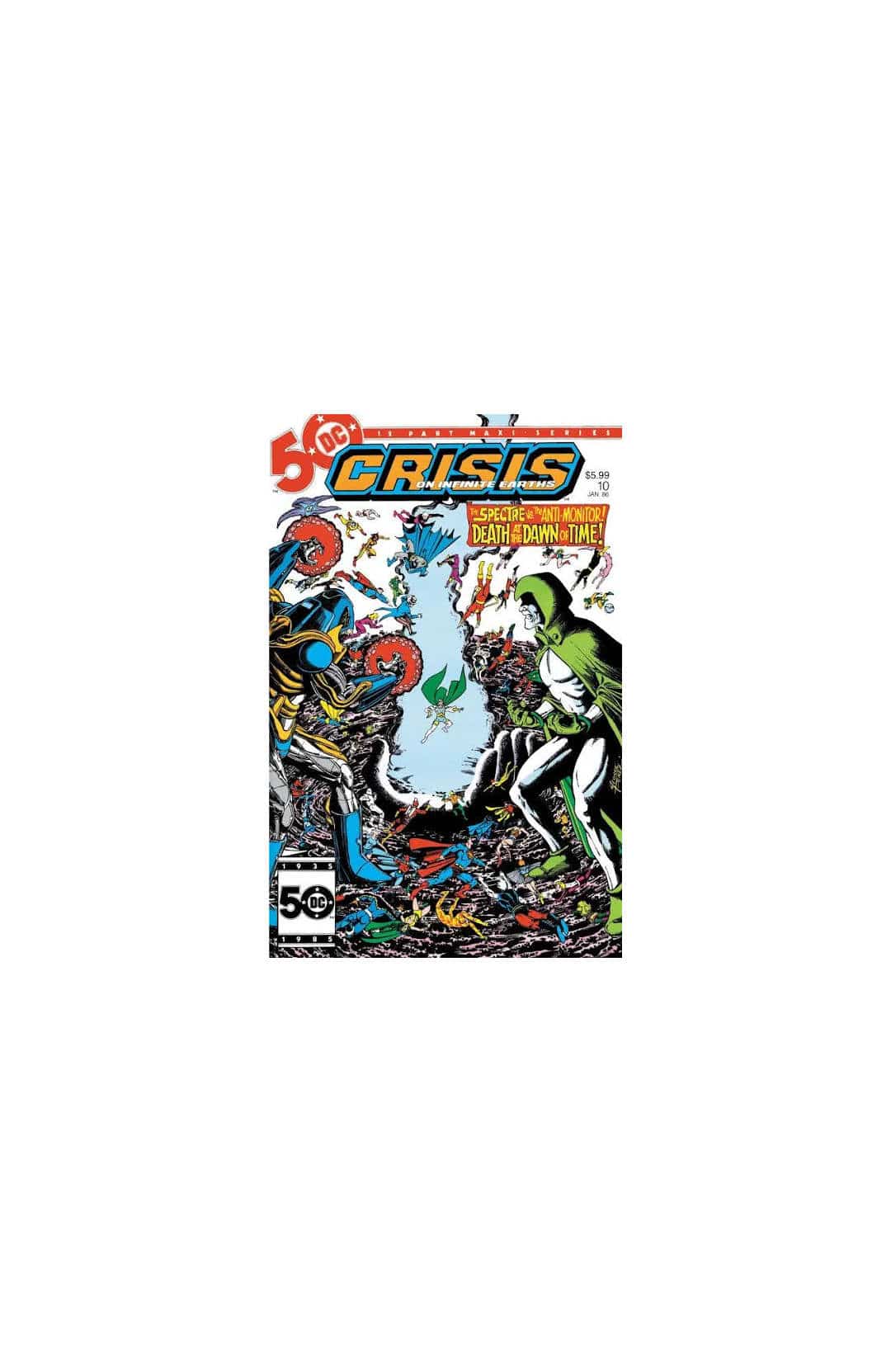 CRISIS ON INFINITE EARTHS #10 FACSIMILE EDITION CVR B GEORGE PEREZ FOIL VAR