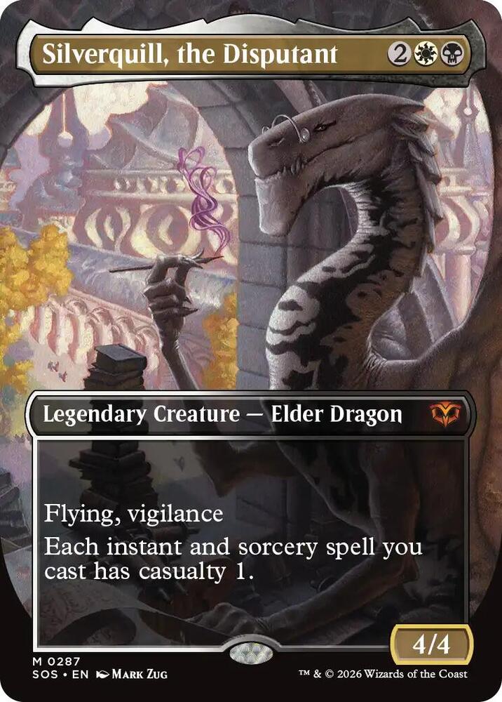 Silverquill, the Disputant (Borderless) - Secrets of Strixhaven (SOS)