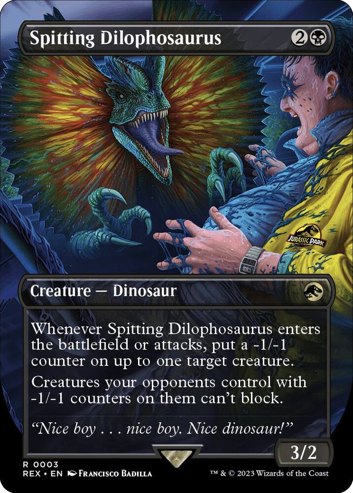 Spitting Dilophosaurus (Borderless) Foil 0003 REX