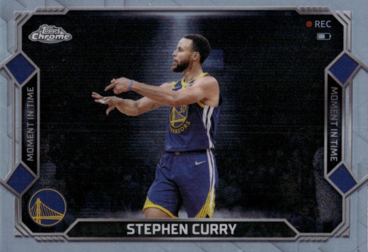 2025-26 Topps Chrome Update Stephen Curry Moment In Time Refractor #MT-2