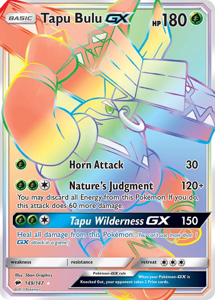 Tapu Bulu GX (Secret) Burning Shadows 149/147