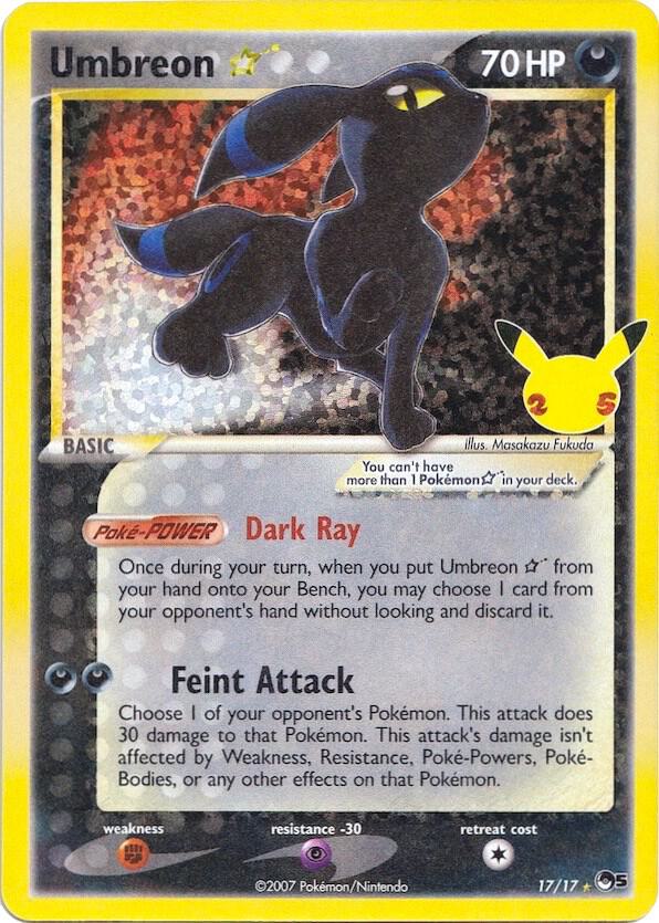 Umbreon Gold Star Celebrations Classic Collection 17/17