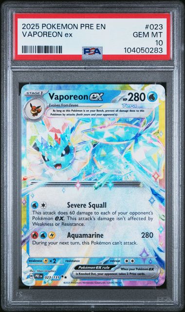 Vaporeon Ex 023/131 PRE PSA 10