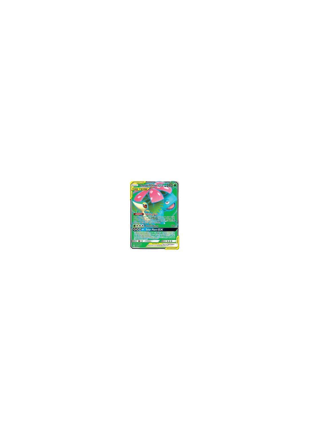 Venusaur & Snivy GX Full Art Cosmic Eclipse Tag Team 210/236