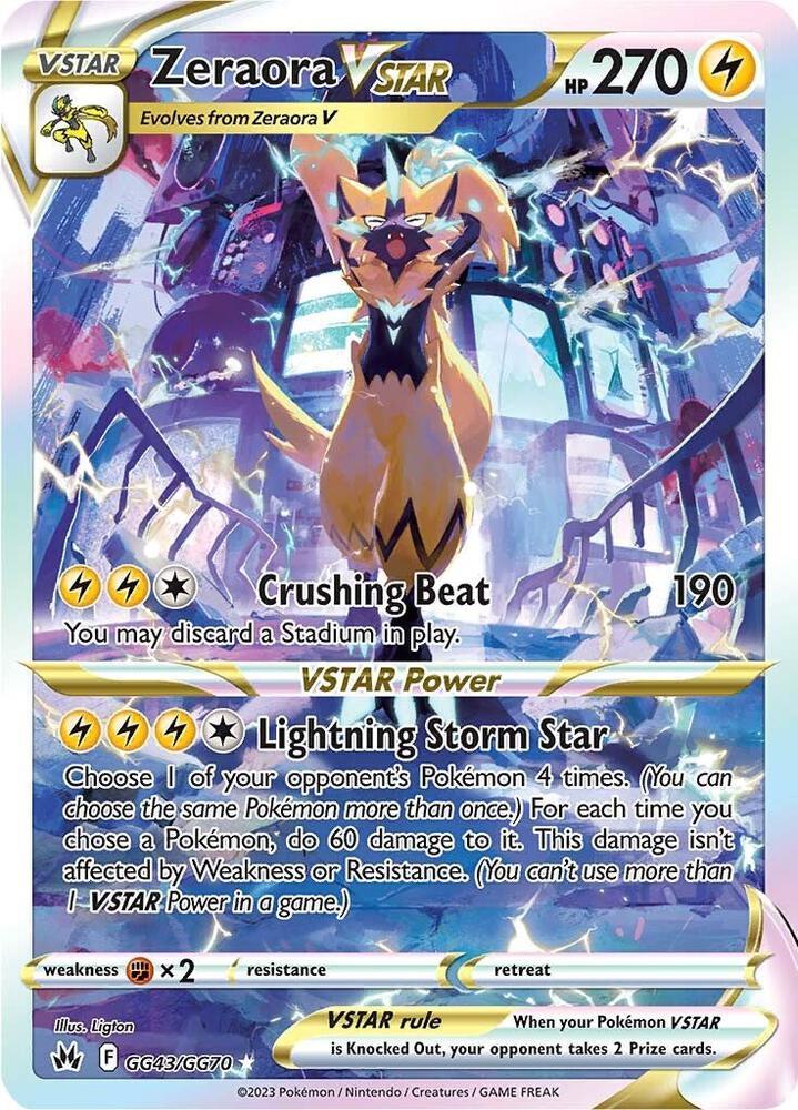 Zeraora VSTAR - SWSH: Crown Zenith: Galarian Gallery (CRZ:GG)