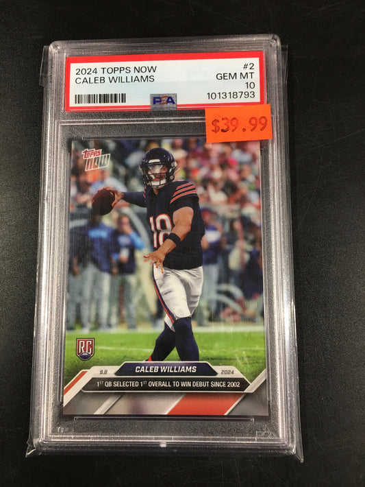 2024 Topps Now Caleb Williams PSA 10 RC T