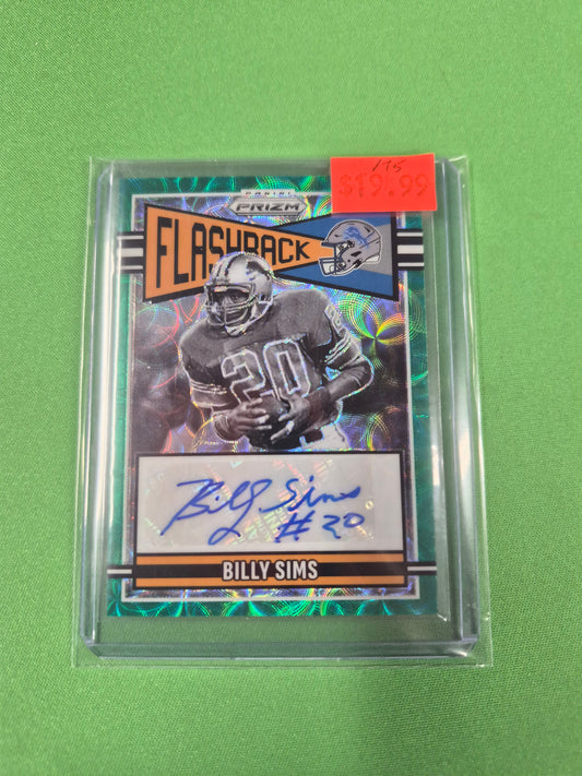 Billy Sims 2025 Prism Flashback Auto /75 Green