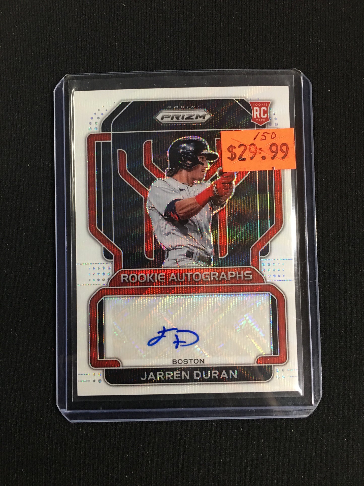 Jarren Duran White Wave Prizm RC Auto /50