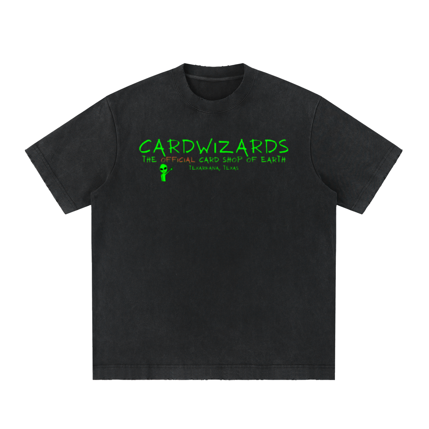 The Official Card Shop of Earth Shirt Heavyweight Vintage Washed Frayed T--Shirt