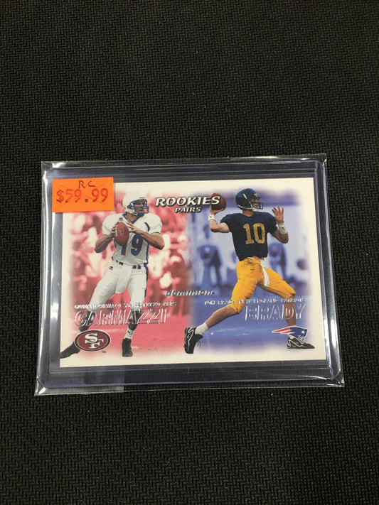 Tom Brady Giovanni Carmazzi Rookie Pairs Rookie Card