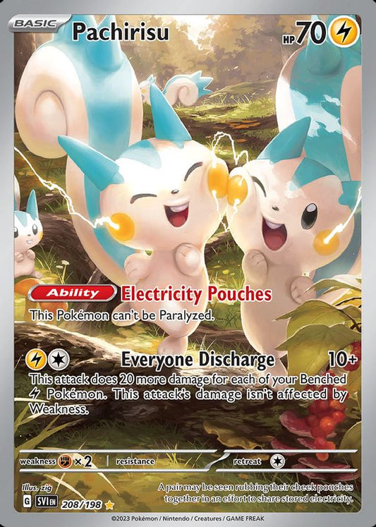 Pachirisu Scarlet & Violet #208/198 Illustration Rare