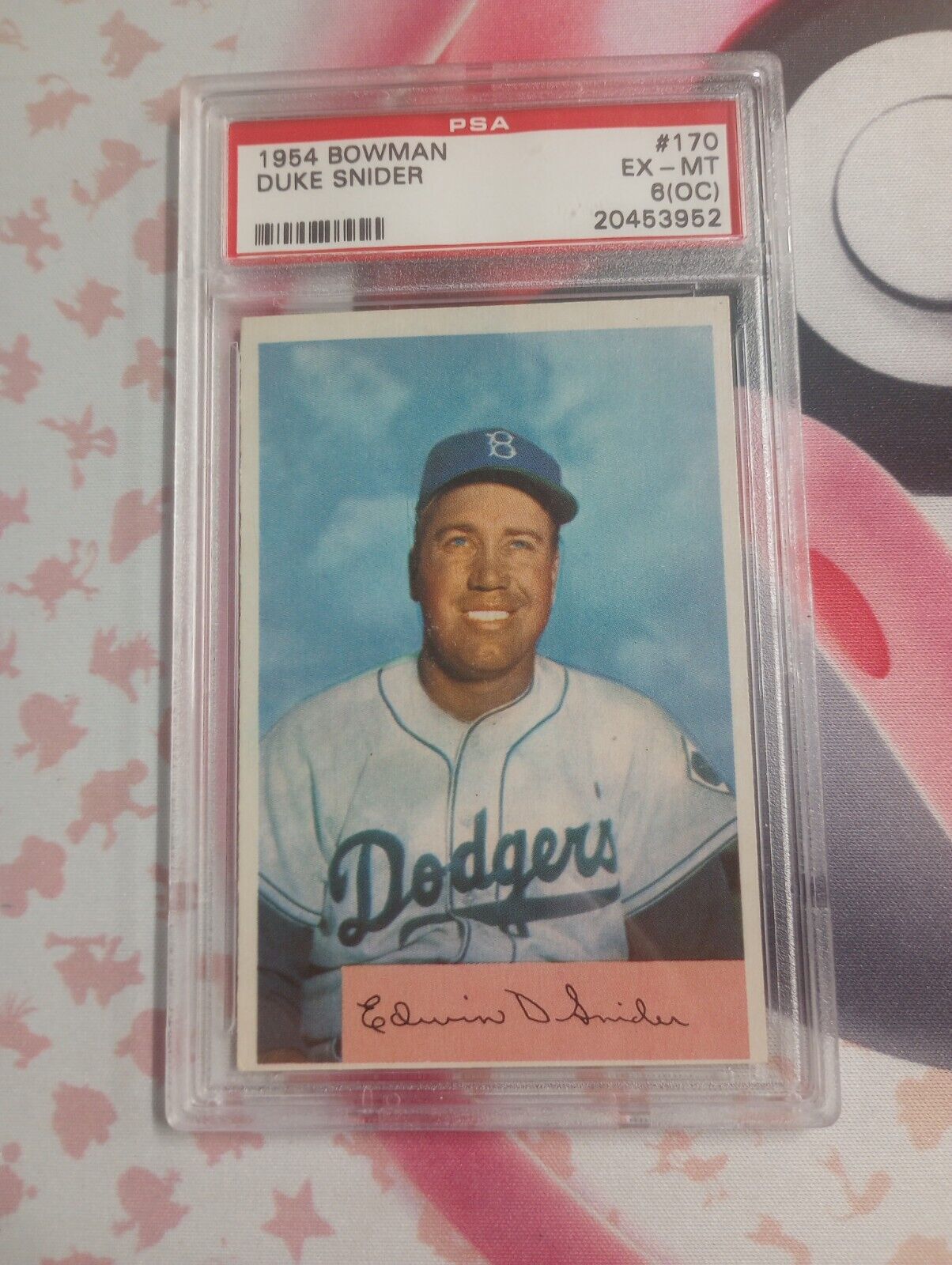 1954 Bowman #170 Duke Snider PSA 6(OC) Brooklyn Dodgers