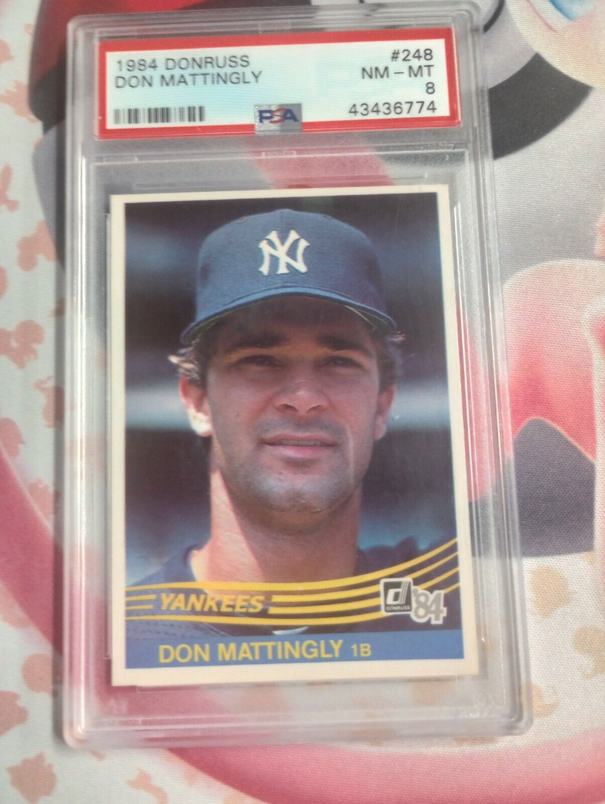 1984 Donruss #248 Don Mattingly RC Rookie Yankees PSA 8 NM-MT