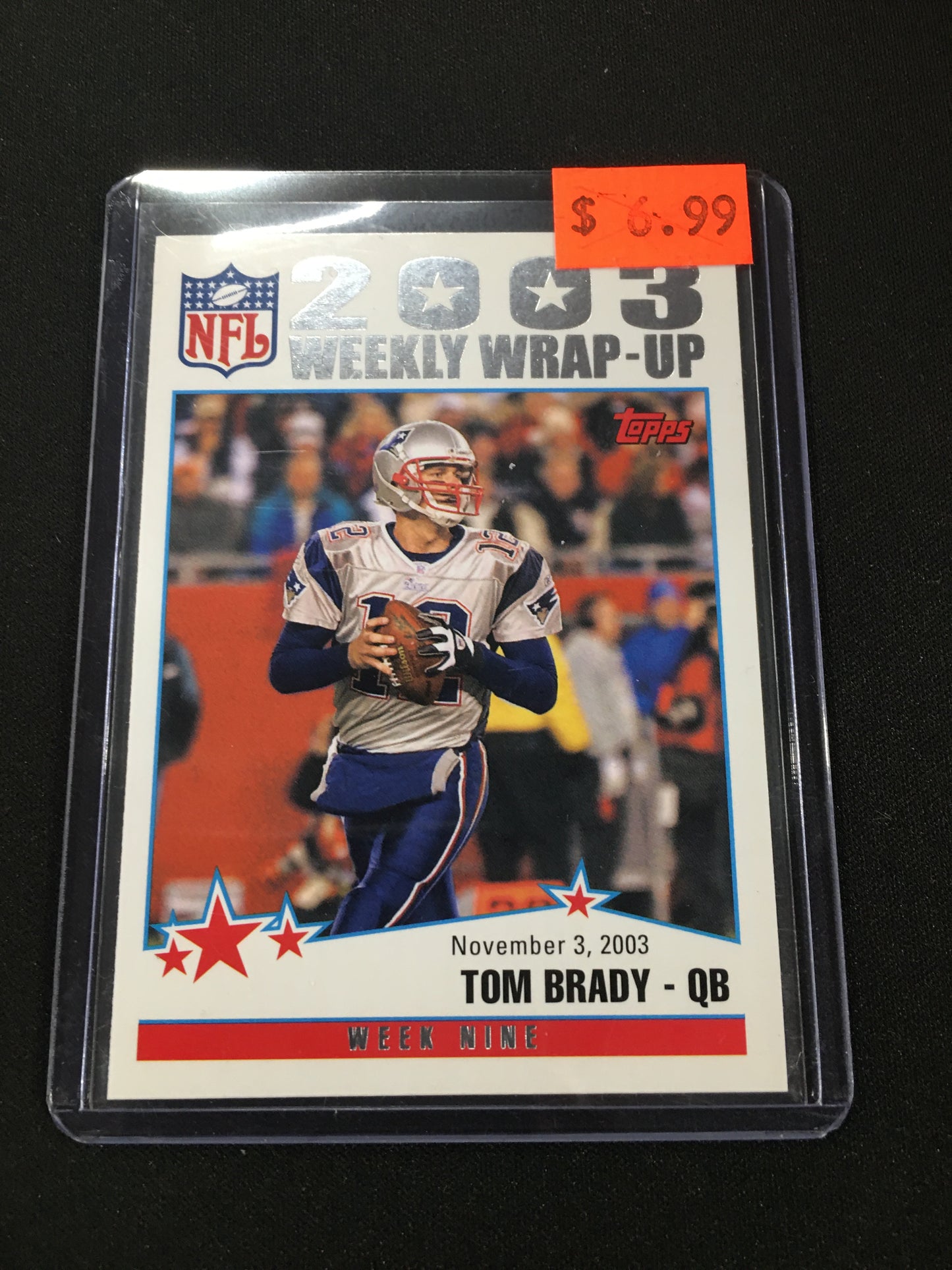 Tom Brady 2003 weekly wrap up topps