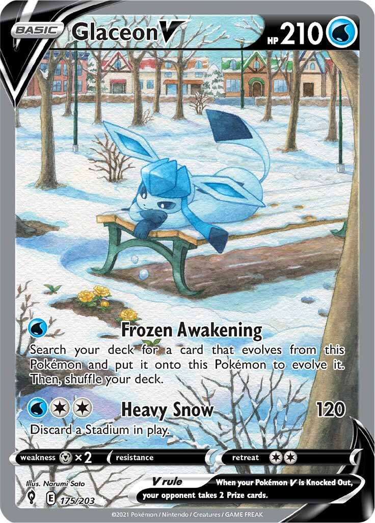 Glaceon V (175/203) [Sword & Shield: Evolving Skies] - CardWizards