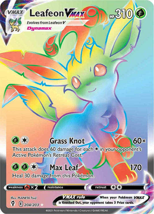 Leafeon VMAX (204/203) [Sword & Shield: Evolving Skies] - CardWizards