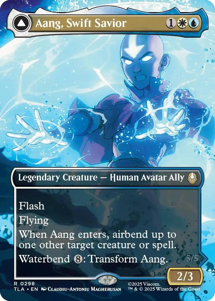 Aang, Swift Savior (0298) (Borderless) - Avatar: The Last Airbender (TLA)