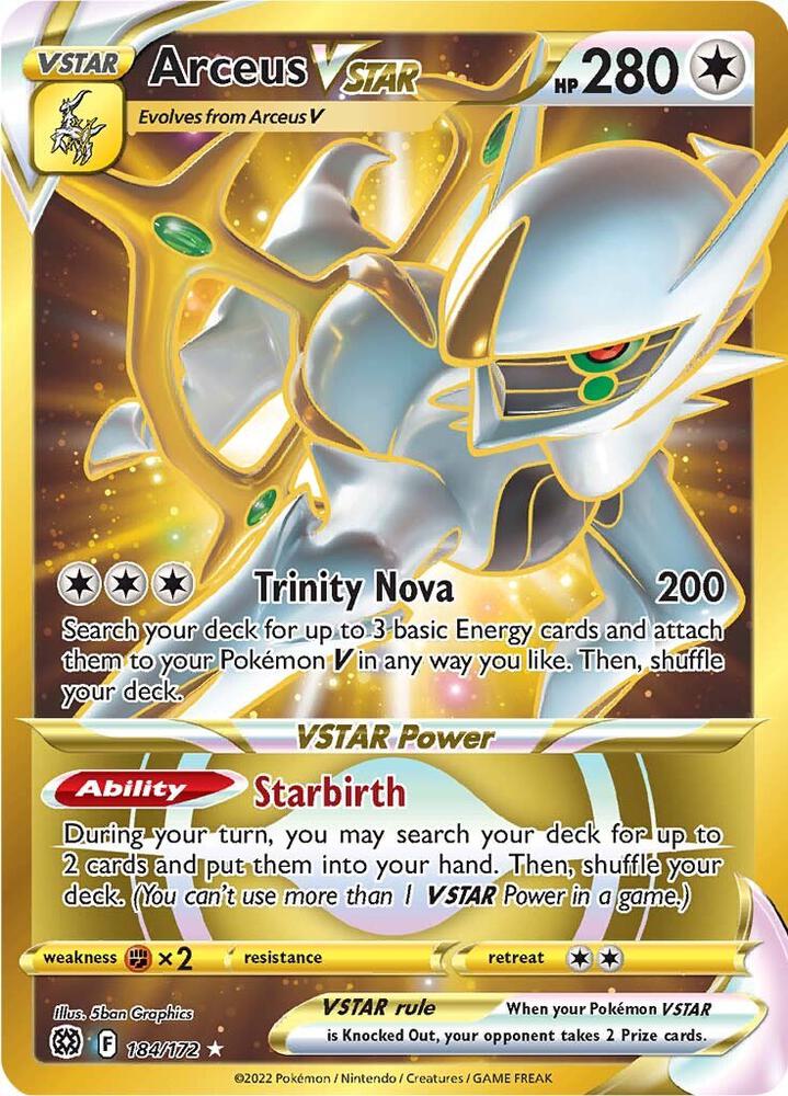 Arceus VSTAR (Secret) (184) - SWSH09: Brilliant Stars (SWSH09)