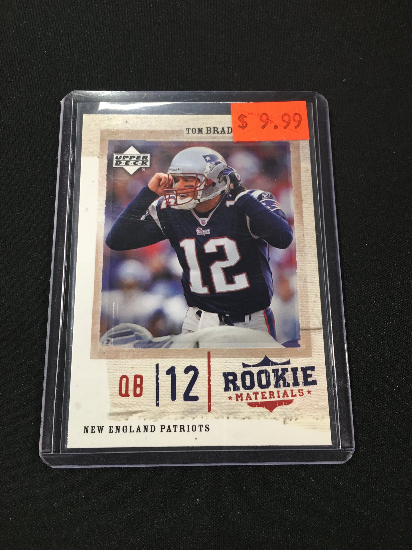 Tom Brady 2005 rookie materials upper deck
