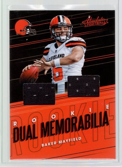 Baker Mayfield Absolute Rookie Dual Memorabilia 2018