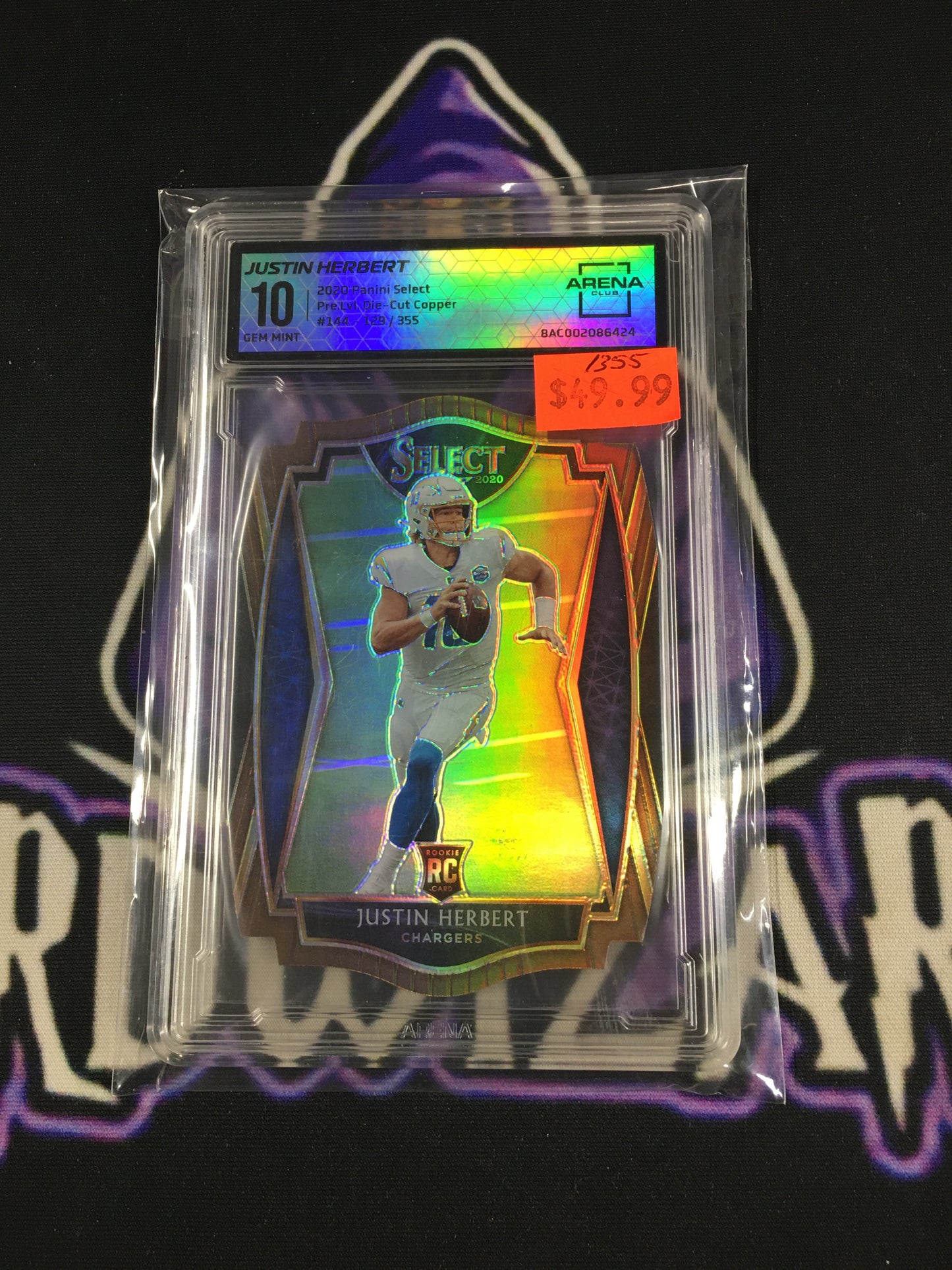 Justin Herbert 2020 Select Die-Cut Copper /355 Arena 10