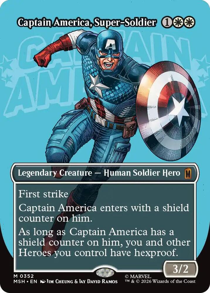 Captain America, Super-Soldier (Borderless) (0352) - Marvel Super Heroes (MSH)