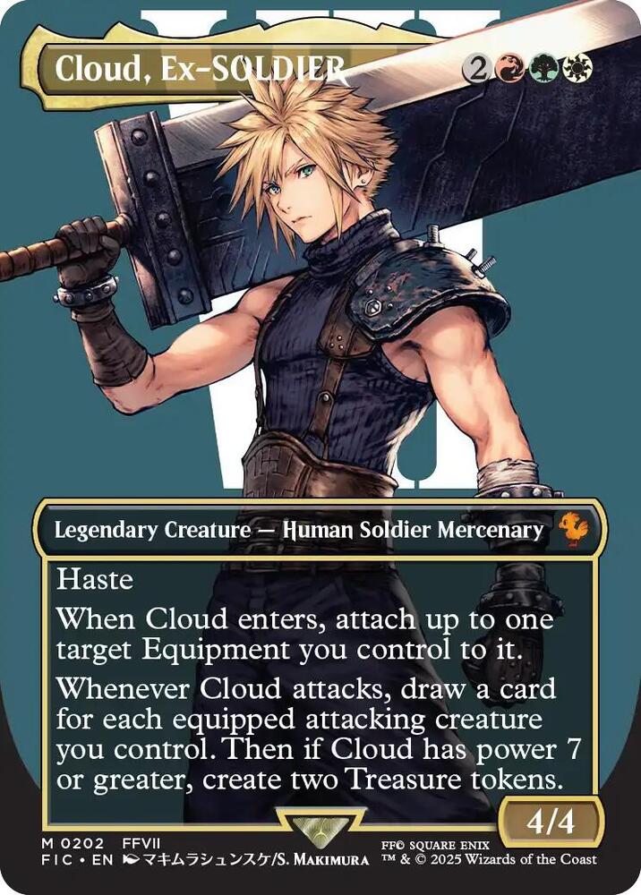 Cloud, Ex-SOLDIER (Borderless FOIL) - Commander: FINAL FANTASY (FIC)