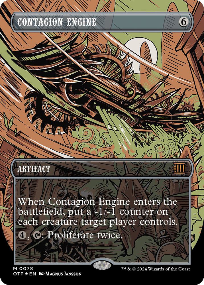 Contagion Engine (Textured Foil) - Outlaws of Thunder Junction: Breaking News (OTP)
