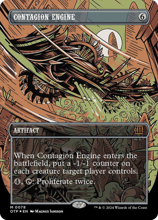 Contagion Engine (Textured Foil) - Outlaws of Thunder Junction: Breaking News (OTP)