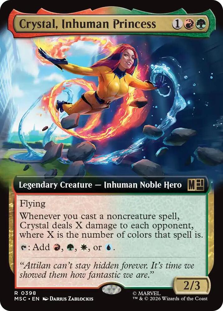 Crystal, Inhuman Princess (Extended Art) - Commander: Marvel Super Heroes (MSC)