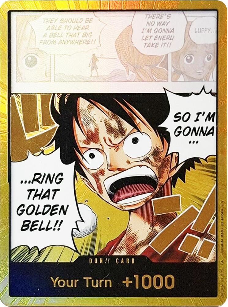 DON!! Card (Luffy) (Gold) - Adventure on Kami's Island (OP15-EB04)