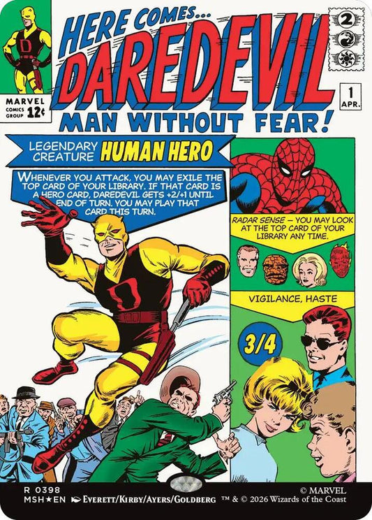 Daredevil, Man Without Fear (Borderless) (0398) - Marvel Super Heroes (MSH) FOIL