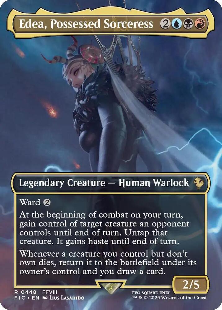 Edea, Possessed Sorceress (Borderless) - Commander: FINAL FANTASY (FIC) FOIL