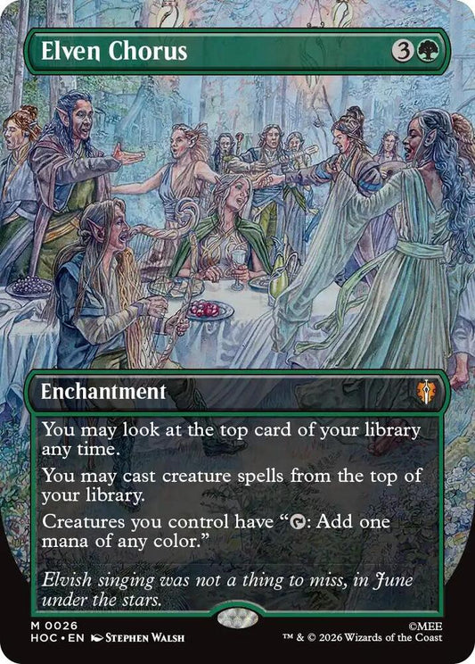 Elven Chorus (Borderless) - The Hobbit: Eternal-Legal (HOC) Foil