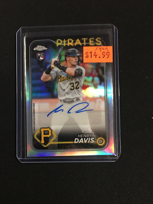 Henry Davis Topps Chrome Refractor Auto /499 RC #AC-HD