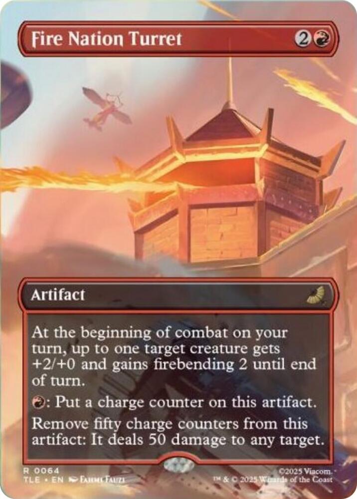 Fire Nation Turret (Borderless) - Avatar: The Last Airbender: Eternal-Legal (TLE) Foil