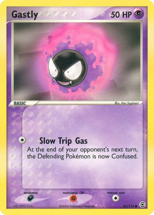 Gastly - FireRed & LeafGreen (RG) Reverse Holo Foil