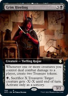 Grim Hireling (Extended Art) - Commander: Adventures in the Forgotten Realms (AFC)