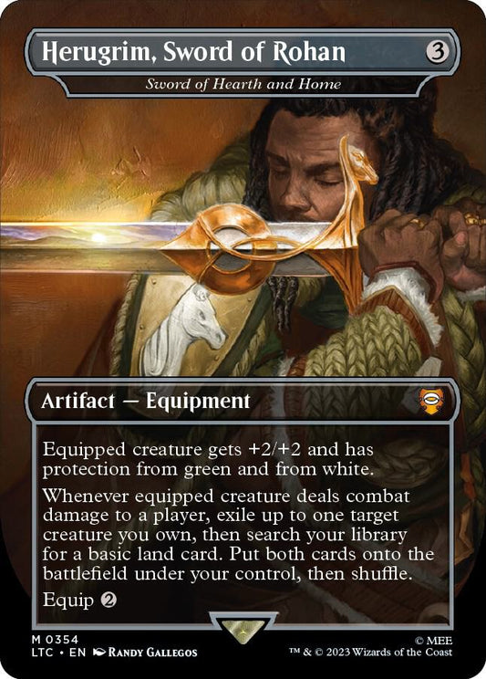Herugrim, Sword of Rohan - Sword of Hearth and Home (Borderless) - Commander: The Lord of the Rings: Tales of Middle-earth (LTC) Foil