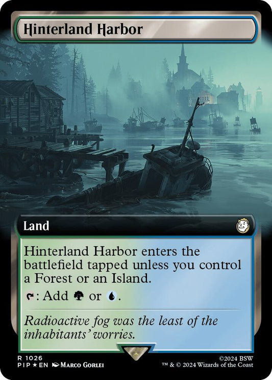 Hinterland Harbor (Extended Art) (Surge Foil) - Universes Beyond: Fallout (PIP)
