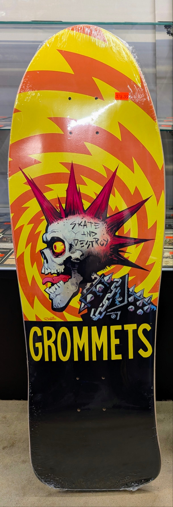 Grommets LIMITED EDITION Vintage-Style Skateboard Deck (Orange)