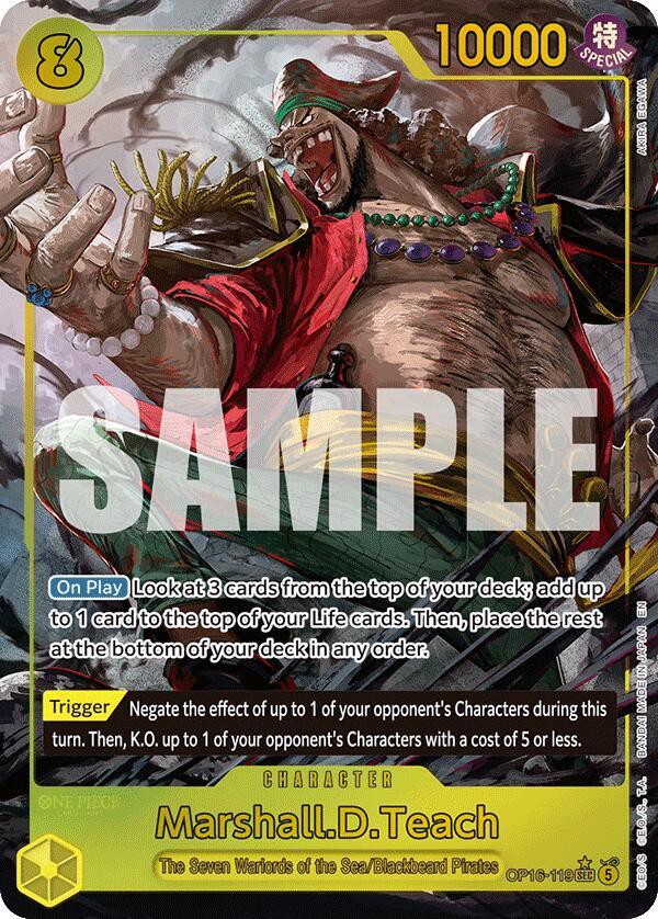 Marshall.D.Teach (119) (Alternate Art) - The Time of Battle (OP16) The Time of Battle