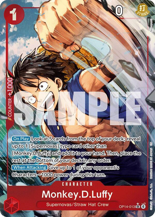 Monkey.D.Luffy - OP14-013 (Alternate Art) - The Azure Sea's Seven (OP14)