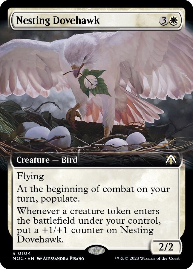 Nesting Dovehawk (Extended Art) - Commander: March of the Machine (MOC)