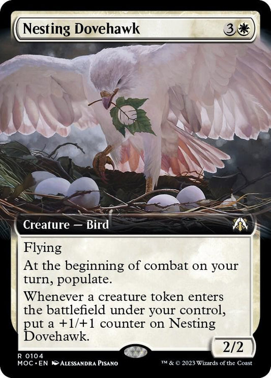 Nesting Dovehawk (Extended Art) - Commander: March of the Machine (MOC)