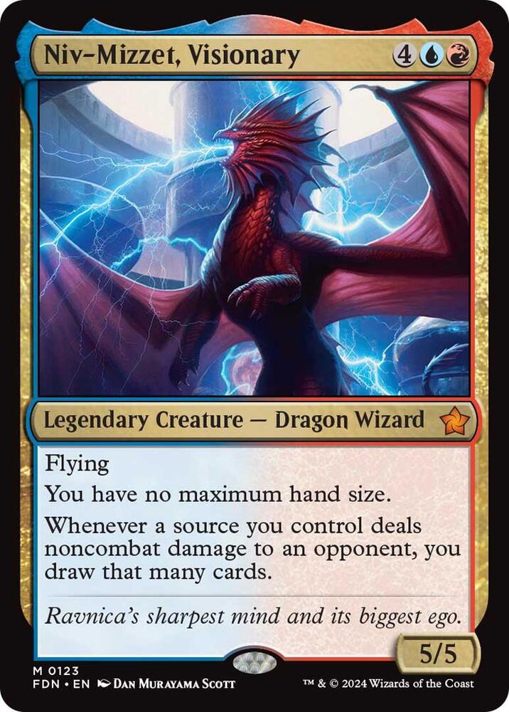 Niv-Mizzet, Visionary - Foundations (FDN) 0123 Foil