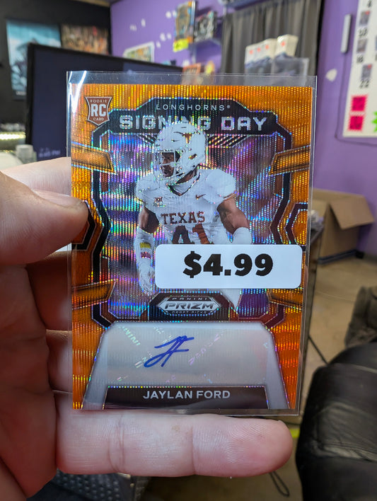 Jaylan Ford Prizm Draft Picks Auto /75