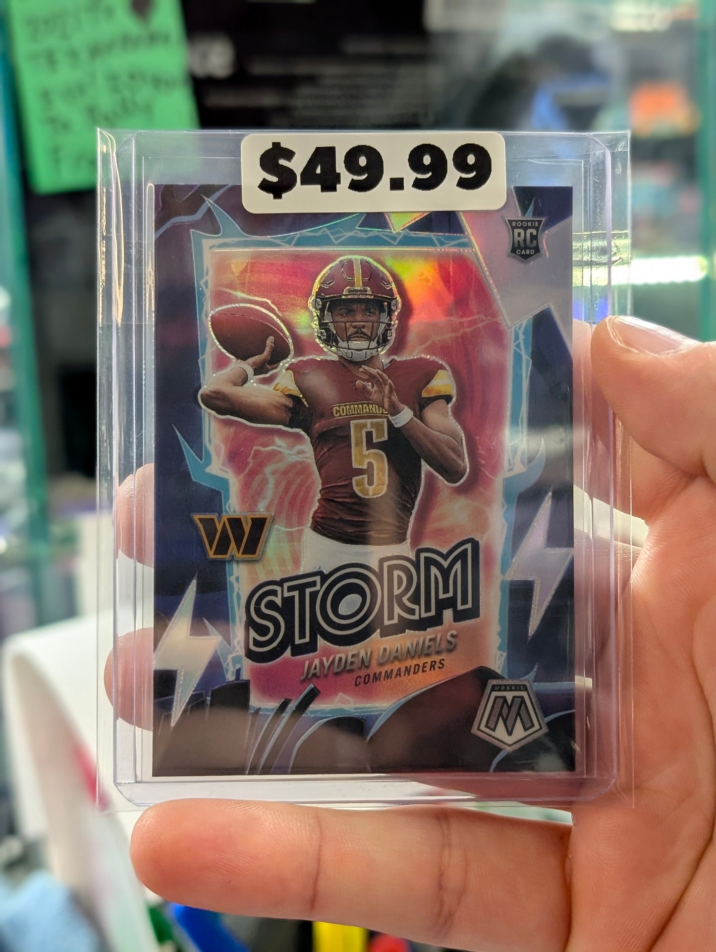 Jayden Daniels Storm Silver Prizm RC (TI)