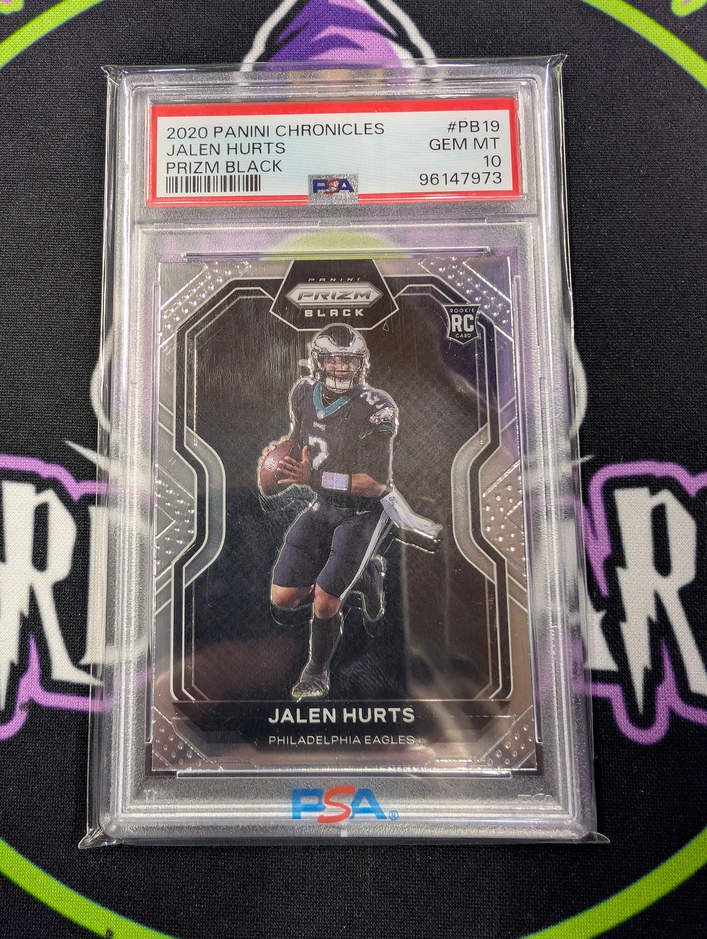 Jalen Hurts Prizm Black RC PSA 10 (T)
