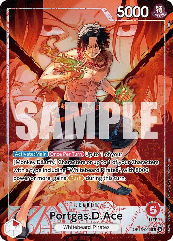 Portgas.D.Ace (001) (Alternate Art) - The Time of Battle (OP16)